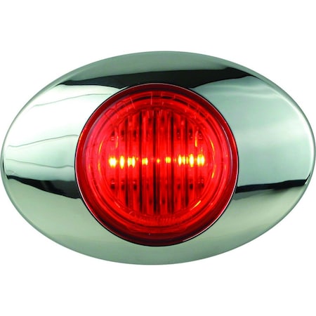 Optronics 2-Led 3 Red Marker/Clearance Light With .180 Male Bullets And Bezel 00212237P